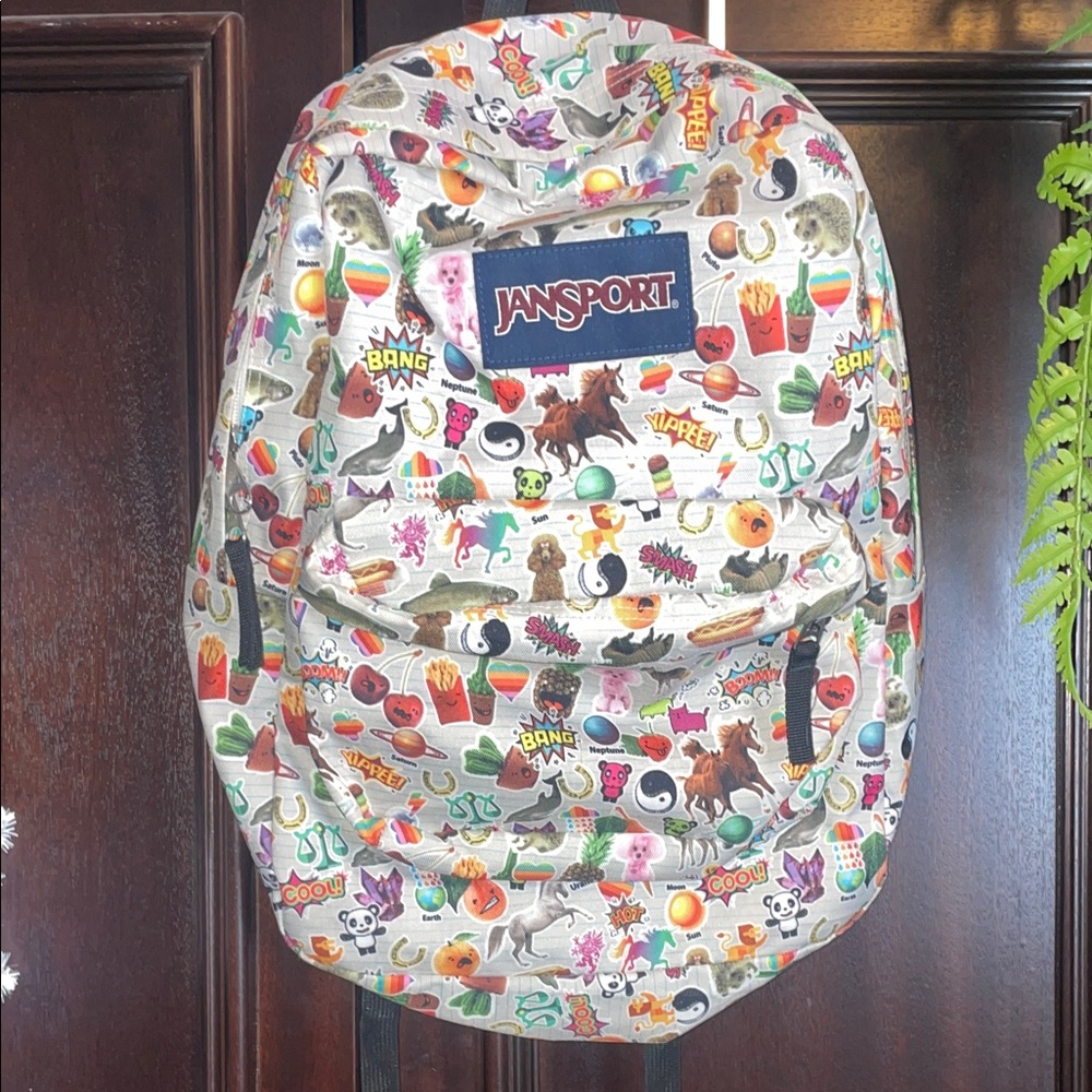 Jansport Superbreak Multicolor Graphic Backpack like new